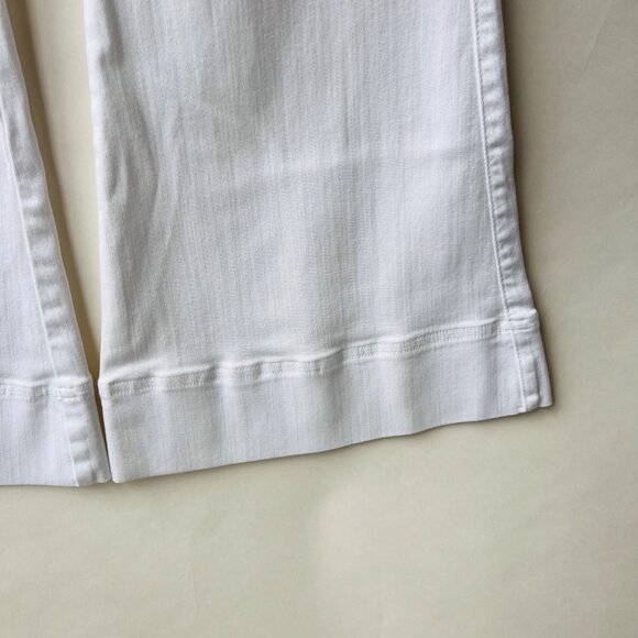 Alice + Olivia Beautiful High Rise Bell jeans, white, Size 25 N60 - Picture 8 of 11